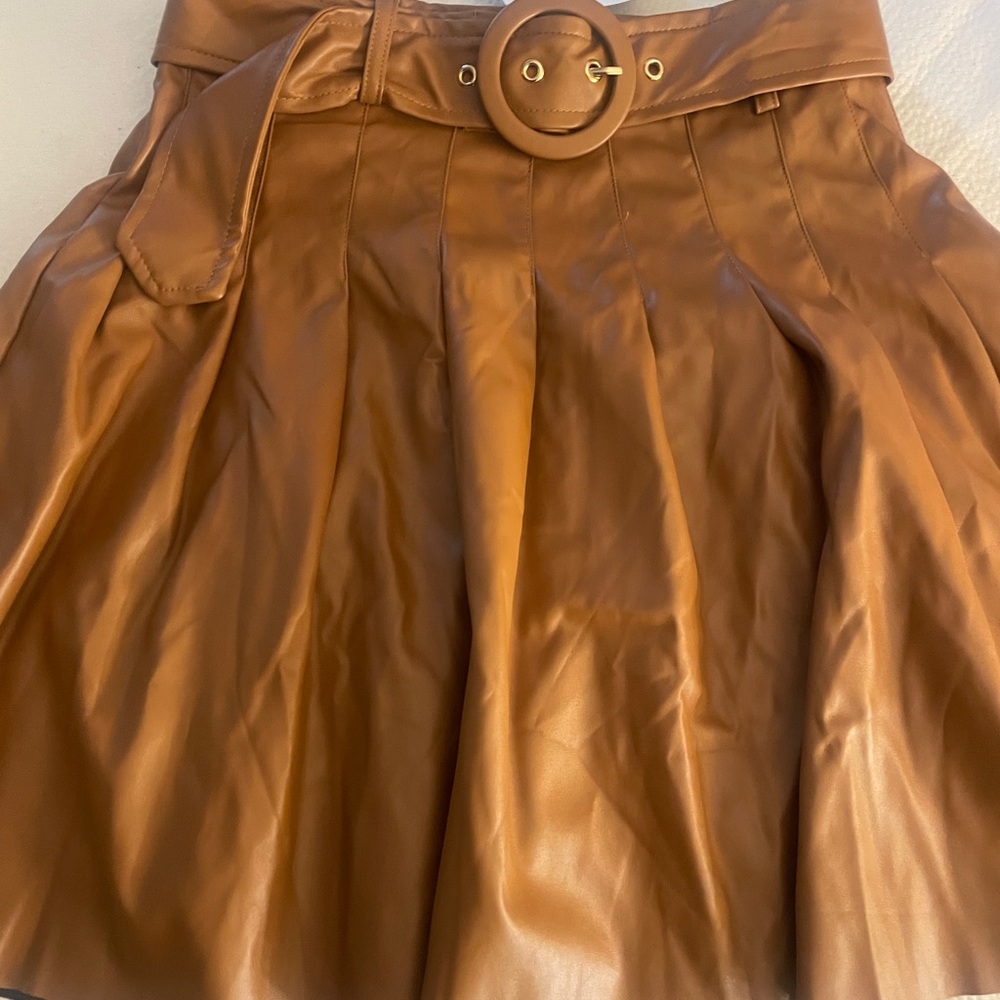 Lost + Wander Tan Midi Skirt